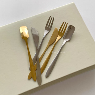 ชุดช้อน ส้อม มีด ทานขนม ทานเค้ก ทานครัวซอง mini cutlery set | faryheyz