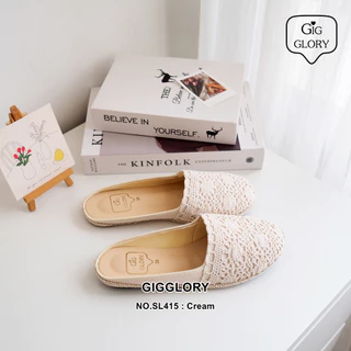 🌷 รองเท้าเปิดส้นลูกไม้ แบบน่ารัก (NO.SL415)