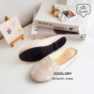 🌷 รองเท้าเปิดส้นลูกไม้ แบบน่ารัก (NO.SL415)