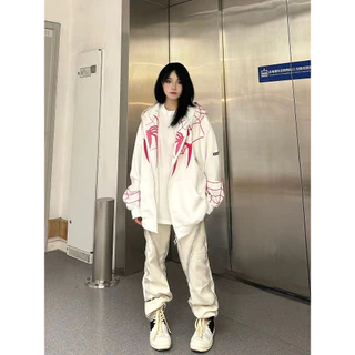 KKS เสื้อกันหนาว เสื้อฮู้ด แขนยาว 2025สินค้ามาใหม่ เกาหลี ใส่สบายๆ หลวม