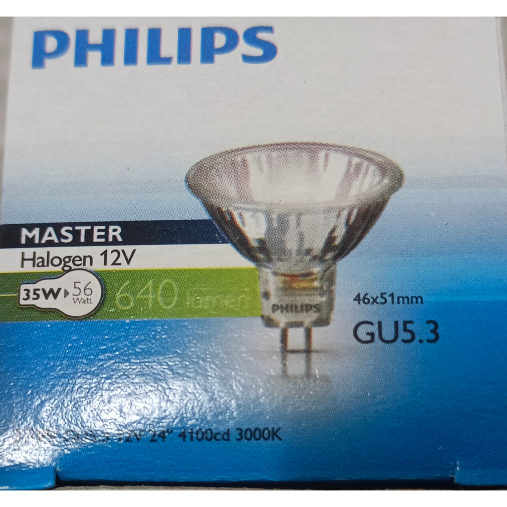 Philips#MASTER Halogen 12V 35W 24Degree 3000K ขั้วGU 5.3