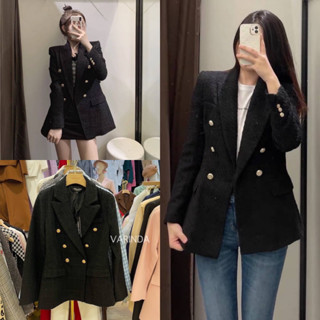 Lalisa999 ราคาถูกที่สุด!! VARINDA 118 Blazer ดำ เป็นทรง over size