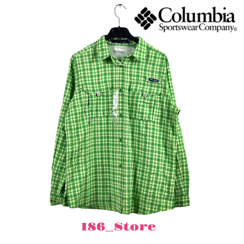 Brand : Columbia PFG Super Bahama UPF30 แขนยาวคอปก มือ 1 💚
