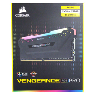 Corsair Vengeance RGB PRO 32GB (2x16) DDR4 DRAM 3600MHz C18 AMD Ryzen Memory Kit, CMW32GX4M2Z3600C18