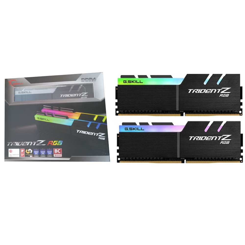 G.Skill Trident Z RGB 16GB (2x8GB) DRAM DDR4 3600Mhz CL18 Desktop Memory Kit, F4-3600C18D-16GTZR