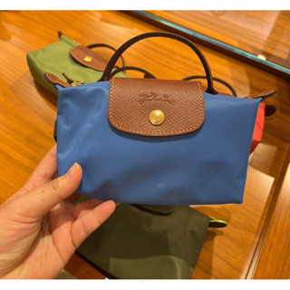 พร้อมส่ง แท้ 💯% New Longchamp กระเป๋าถือ ใบเล็ก LE PLIAGE ORIGINAL POUCH WITH HANDLE Cobalt : 34175089P78