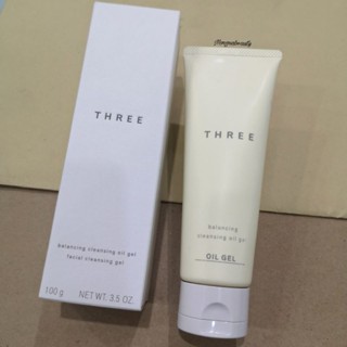 THREE Balancing Cleansing Oil Gel 100g เจลทำความสะอาดผิวหน้า เซลล์ผิวเสื่อมสภาพ ส่วนผสมจากธรรมชาติ 100%