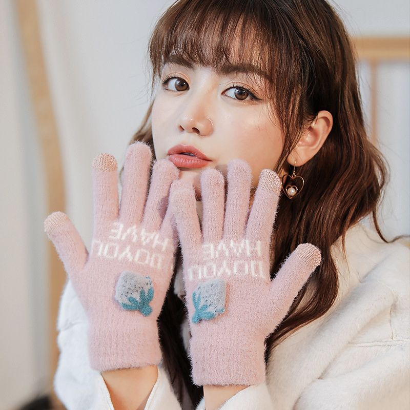 ถุงมือกันหนาวขนเฟอร์(หญิง) ส่งจากไทย