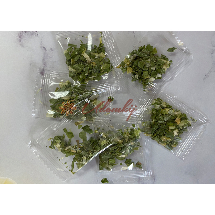 ต้นหอมอบแห้งอุดมกิจ  ขนาดซองเล็ก บรรจุ 100 ซอง/แพ็ค