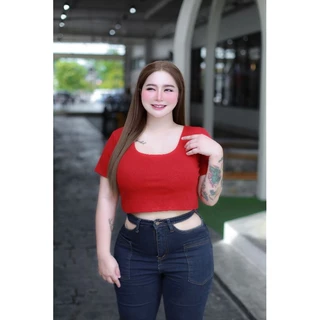 Plussize crop อก38-60นิ้ว ครอปสาวอวบคอยู