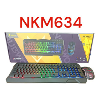 Nubwo NKM-632 และ Nubwo NKM-634  มีไฟ Gaming Keyboard &amp; Mouse Combo คีย์บอร์ด &amp; เมาส์เกมมิ่ง