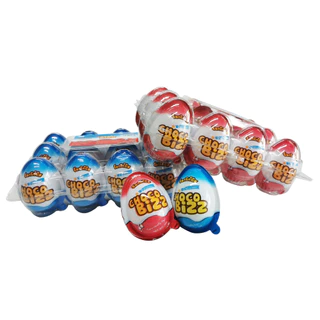 [CZ01002] Choco Bizz Egg ช็อกโก้บิส ขนมช็อกโกแลตรูปไข่ลายไข่ 12ก x 12ชิ้น