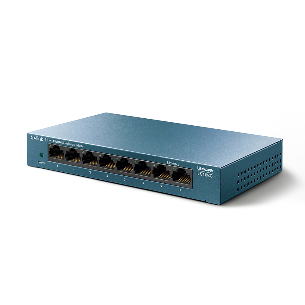 TP-LINK (LS108G) 8-Port Gigabit 10/100/1000Mbps Desktop Switch