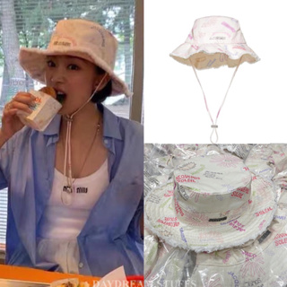 💫พร้อมส่ง💫JACQ Bucket Hat • หมวก ทรง bucket ปีกกว้าง รุ่นใหม่ แบบสับ สีละมุน ลายน่ารักมากๆ สายปรับระดับได้ by valen