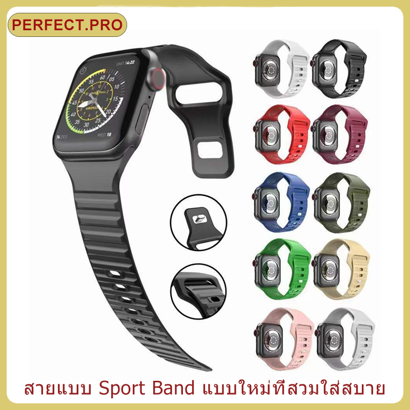 สายนาฬิกา 46mm49mm45mm42mm41mm40mm38mm44mm สายนาฬิกาซิลิโคนแฟชั่น iwatch10/9/8/7/6/5/4/3/2/1/se