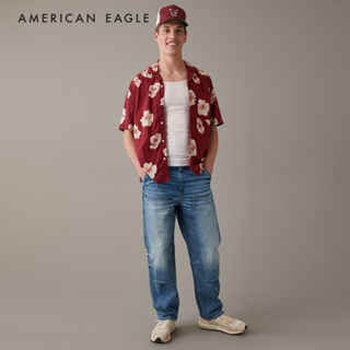 American Eagle Tropical Button-Up Poolside Shirt เสื้อเชิ้ต ผู้ชาย (NMSH 015-6042-613)