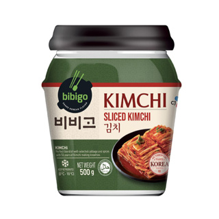 bibigo กิมจิผักกาดแบบกระปุกขนาด 500 กรัม กิมจิสูตรเกาหลีแท้ Korean Cabbage kimchi