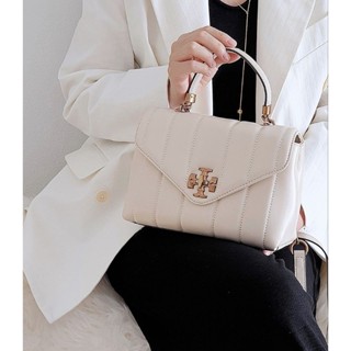 💥👜งานShop #TORY BURCH #KIRA QUILTED SMALL SATCHEL สี Brie หรูหรา