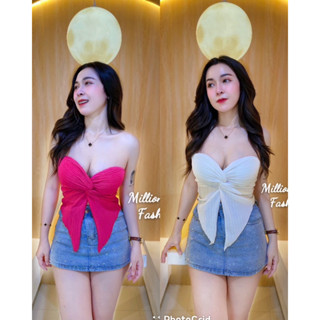 🎊mnv_shop🎊 ( A1020 ) เกาะอกบิดหน้าปลายแหลม🔥เข้าครบสี🔥  เสริมฟองน้ำในตัว‼️‼️จัดเลยค่าราคาน่ารักมากกก