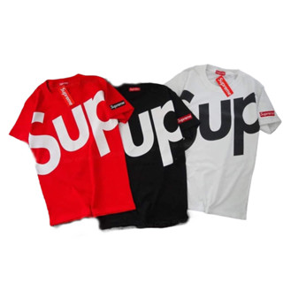 เสื้อยืดคอกลมแขนสั้น Supreme เกรดพรีเมียม มี 3 สี ดำ ขาว แดง มีหลายไซด์ให้เลือก ส่งเร็ว