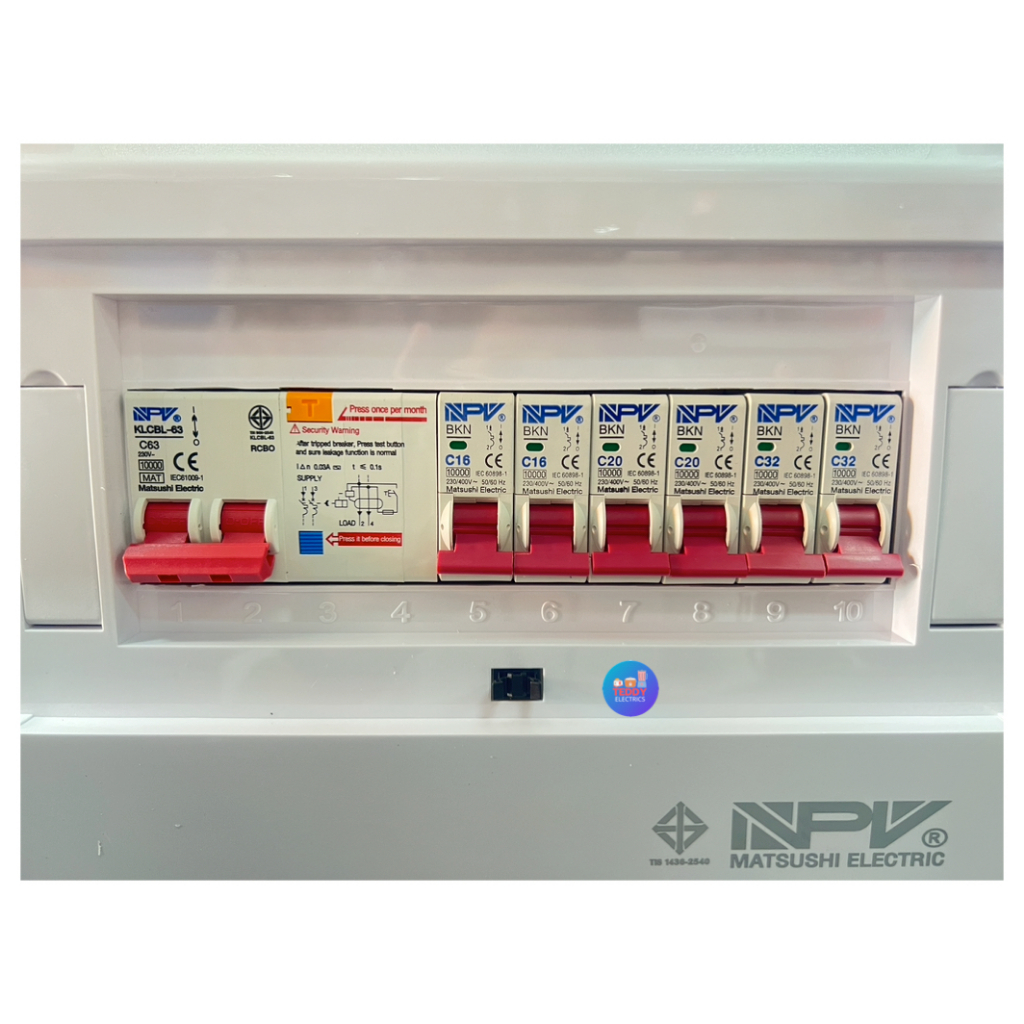 NPV รุ่น NCP-6 ตู้คอนซูมเมอร์ยูนิตกันดูด 6 ช่อง เมนกันดูด 63แอมป์ พร้อมลูก มอก.1436-2540 ราคา ถูกที่สุด ดีลบีเคเค แกลเลอรีภาพที่ 3