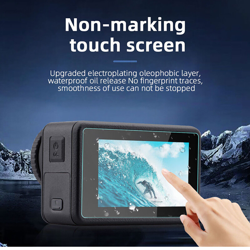 DJI ACTION 4 Len Cap Protective Cover ฝาปิด + DJI ACTION 4 Tempered Glass Film ฟิล์มกระจกนิรภัย กันรอย By Aquapro