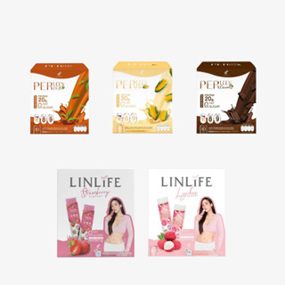 Perleen เพอร์ลีน Linlife ลินไลฟ์ โปรตีนแบบชง/เจลลี่ ทดแทนมื้ออาหาร (1กล่อง 10ซอง)