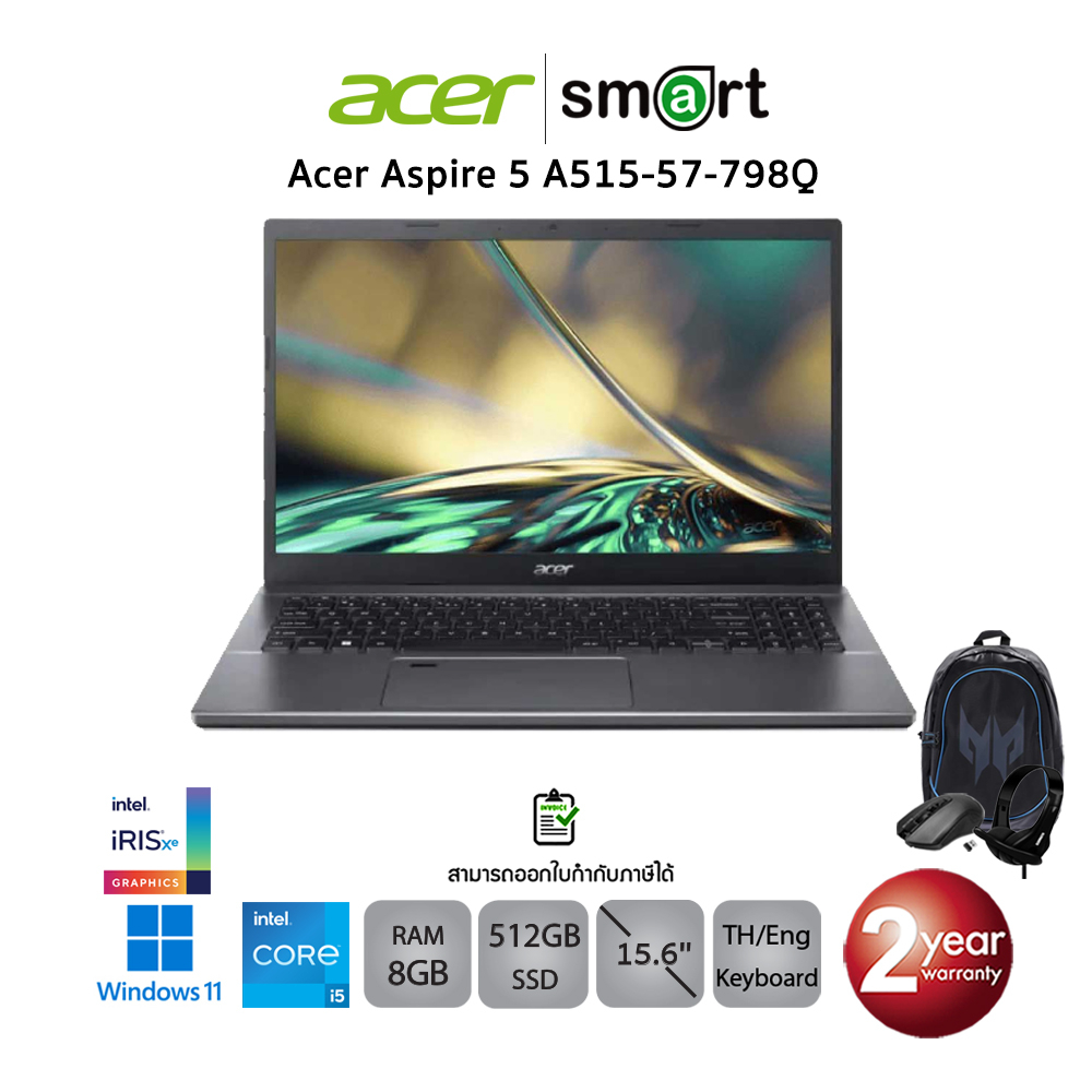 Acer Aspire 5 A515-57-798Q/Core i7-1255U/8GB/512GB/15.6"/Win11+Office Home & Student 2021 (Steel Gra