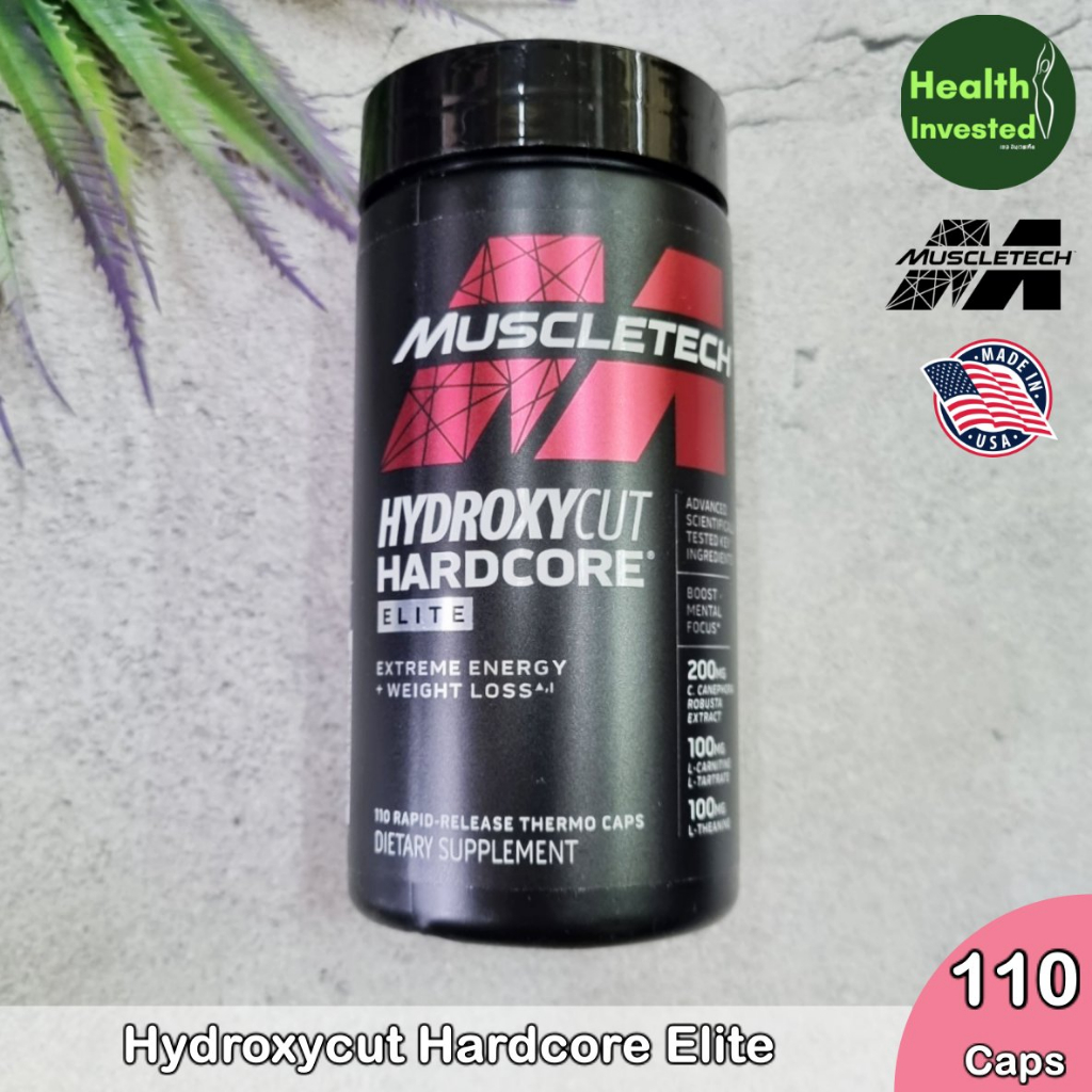 <MuscleTech> Hydroxycut Hardcore Elite 110 Rapid-Release Thermo Capsules อาหารเสริมเพื่อการเพาะกาย