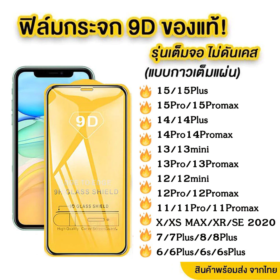 ฟิล์มกระจกเต็มจอ สำหรับ IPHONE 16e 14 Pro max 13 15 16 Pro max/12 MINI/12 PROMAX/6/7 8 plus/11 PRO MAX ฟิล์มกระจกนิรภัย