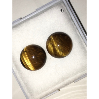 (เริ่มต้น 190) TIGER’S EYE ไทเกอร์อาย  จัดเซตคู่สำหรับต่างหู คละไซส์ หินแท้ธรรมชาติ สวยน่ารัก มาก