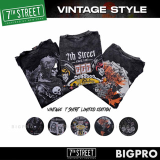 เสื้อยืด ฟอกวินเทจ 7th Street แบบโอเวอไซส์ Vintage Oversize รุ่น lucky play game (ของแท้)