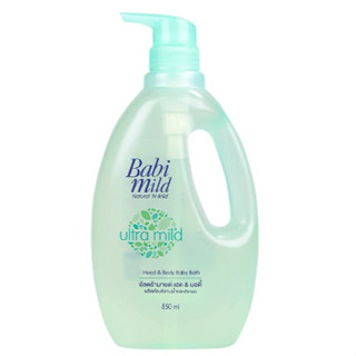 (ชิ้น) Babi Mild Ultra Mild Bioganik Head &amp; Body Baby Bath ขนาด 850ml