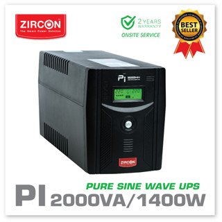 PI 2000VA/1400W UPS ZIRCON Pure Sine wave เพียวซายน์เวฟ สำหรับคอมทุกชนิด/PSU80+/PS4 ประกัน 2 ปี ONSITE SERVICE