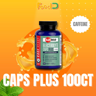 Saltstick Caps Plus-buffered electrolyte salts plus caffeine (100 ct) Best by : 05/25 [From USA] by FoodD