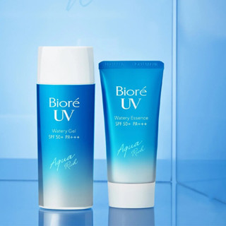 Biore UV Aqua Rich Watery Gel SPF50  PA++++ 90ml (ครีมกันแดด, กันแดด) เนื้อบางเบา ไม่หนักหน้าระหว่างวัน กันน้ำ กันเหงื่อ