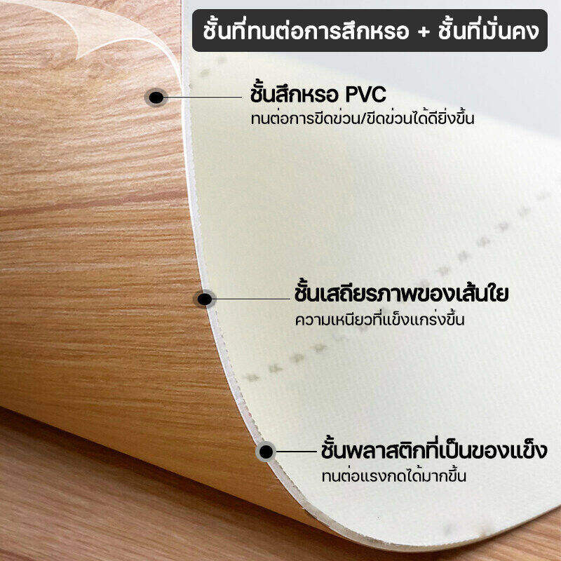 สนับสนุนCOD ใช้ได้100ปี HANXI กระเบื้องยางPVC ชุด15ตรม  กันน้ำกันลื่น ทนต่อคราบสกปรก เสื่อน้ำมันปูพื้น วอลเปเปอร์ติดพื้น - รูปที่ 3