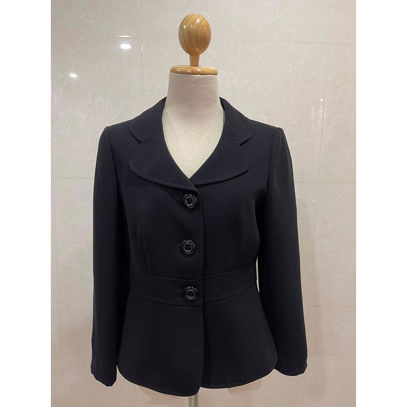 (Blazer & Suit) เบลเซอร์/สูท TAHARI สีดำ คอฮาวายบัว ซับในสวยมาก