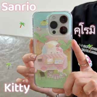 😍👉🏼New👈🏼😍เคสไอโฟน11 เคสกันกระแทก Case iPhone 14 13 12 Pro Max Sanrio คุโรมิ hello kitty ขาตั้งมือถือ เคส for iPhone 13