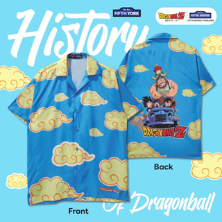 DBZ เสื้อเชิ้ตทรงฮาวาย DragonballZ ลายเมฆสีทอง งานลิขสิทธิ์แท้จากญี่ปุ่น🇯🇵