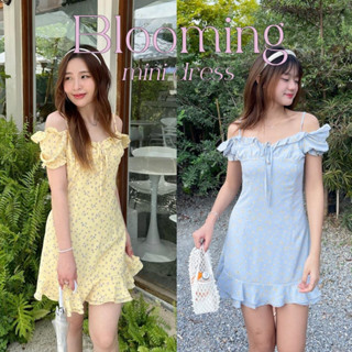 Choosedress A6462 Blooming Minidress มินิเดรสลายดอกไม้แขนตุ๊กตา