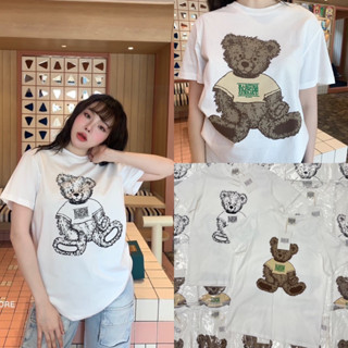 (VL) BEAR TEE white” เสื้อยืดน้องหมีMARITHE รุ่นใหม่ ชนช็อป ลายน่ารักมากกก ดีเทล LOGOที่เสื้อน้องหมีเกาหลีเกาใจ