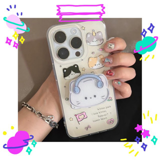 ✨จัดส่งภายใน 24 ชม✨เคสไอโฟน12 13 14 Pro For 11 ลูกสุนัข การ์ตูน ความนิยม แฟชั่น เรียบง่าย ฤดูร้อน การป้องกันการตก Case