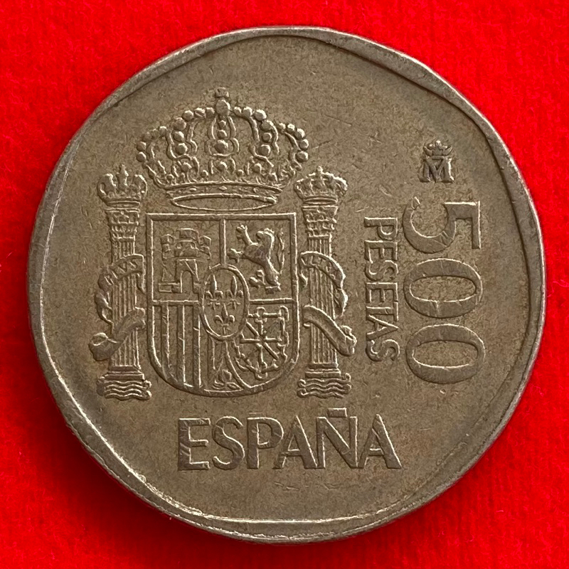 🇪🇸 เหรียญสเปน Spain 500 pesetas ปี 1989 เหรียญต่างประเทศ