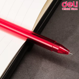 ปากกาเจล Deli ปากกา ขนาด 0.5mm มี 2 สีให้เลือก หมึกน้ำเงิน หมึกแดง ปากกาเขียนลื่น ราคาถูก เครื่องเขียน อุปกรณ์การเรียน