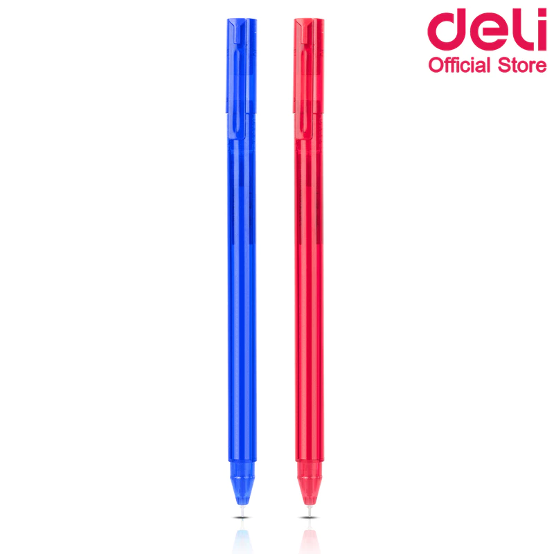 ปากกาเจล Deli ปากกา ขนาด 0.5mm มี 2 สีให้เลือก หมึกน้ำเงิน หมึกแดง ปากกาเขียนลื่น ราคาถูก เครื่องเขียน อุปกรณ์การเรียน