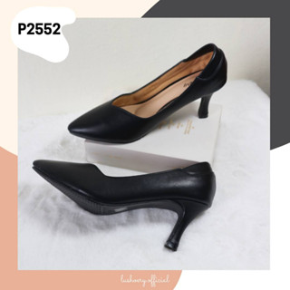 *preoder* (lushoery) P2552 รองเท้าคัทชูส้นสูง หน้าจั่ว