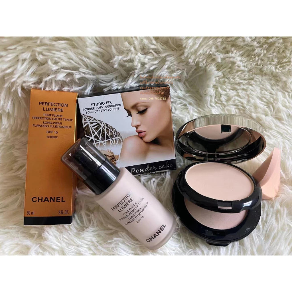 💥พร้อมส่ง💥เช็ทแป้ง+รองพื้นเซ็ทคู่สุดคุ้ม แป้ง 2 ชั้น คุมมันกันเหงื่อ ปกปิดได้ดีเยี่ยม แป้งสุดคุ้มแป้ง CHANEL 2 ชั้น thumbnail 4