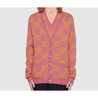 **Do** เสื้อคลุม G U C C I GG JACQUARD CARDIGAN - PINK สินค้าใหม่ ของแท้