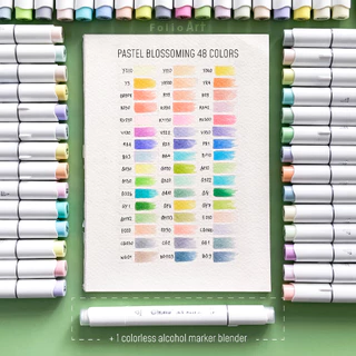 FOLIO ART : ปากกามาร์คเกอร์ Ohuhu เซต Pastel Blossoming 48 สี (Honolulu Series) 90031